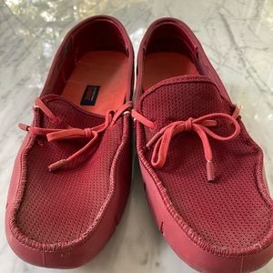 SWIMS boat shoes size 11 RED